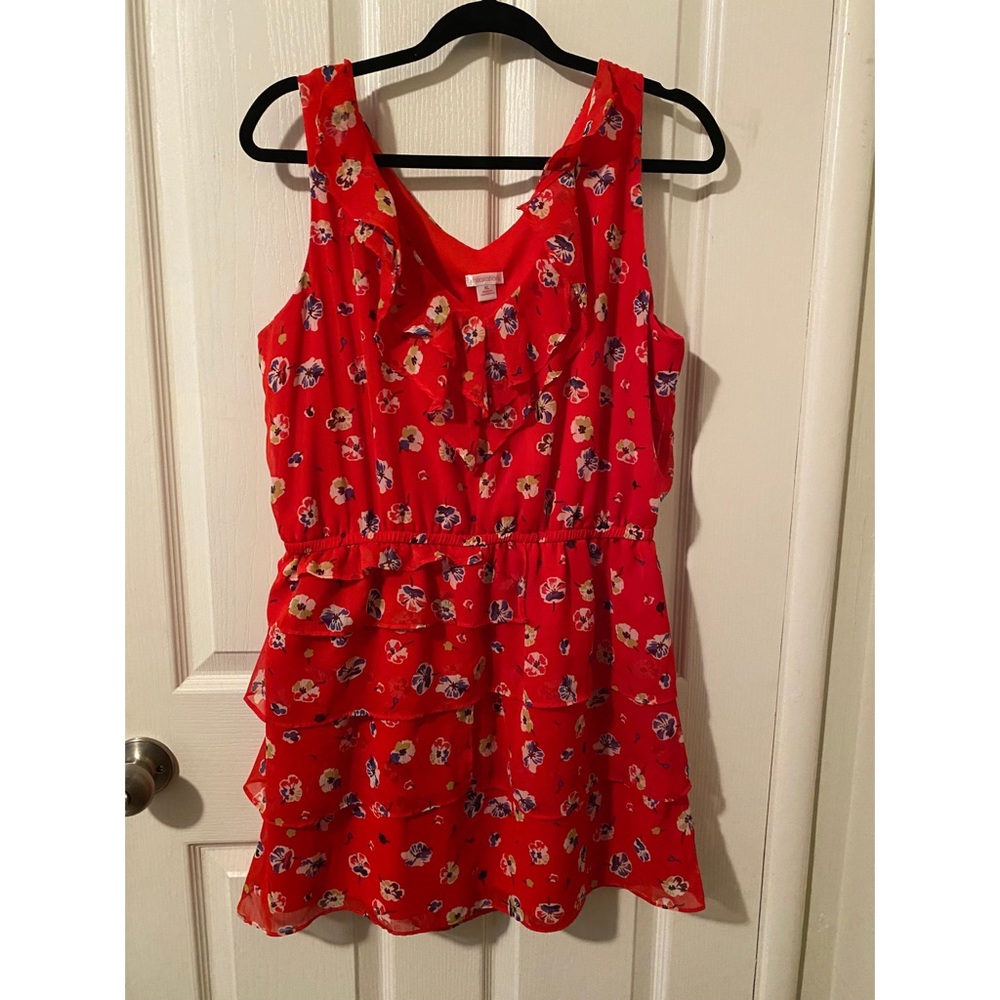 Tiered ruffle mini dress